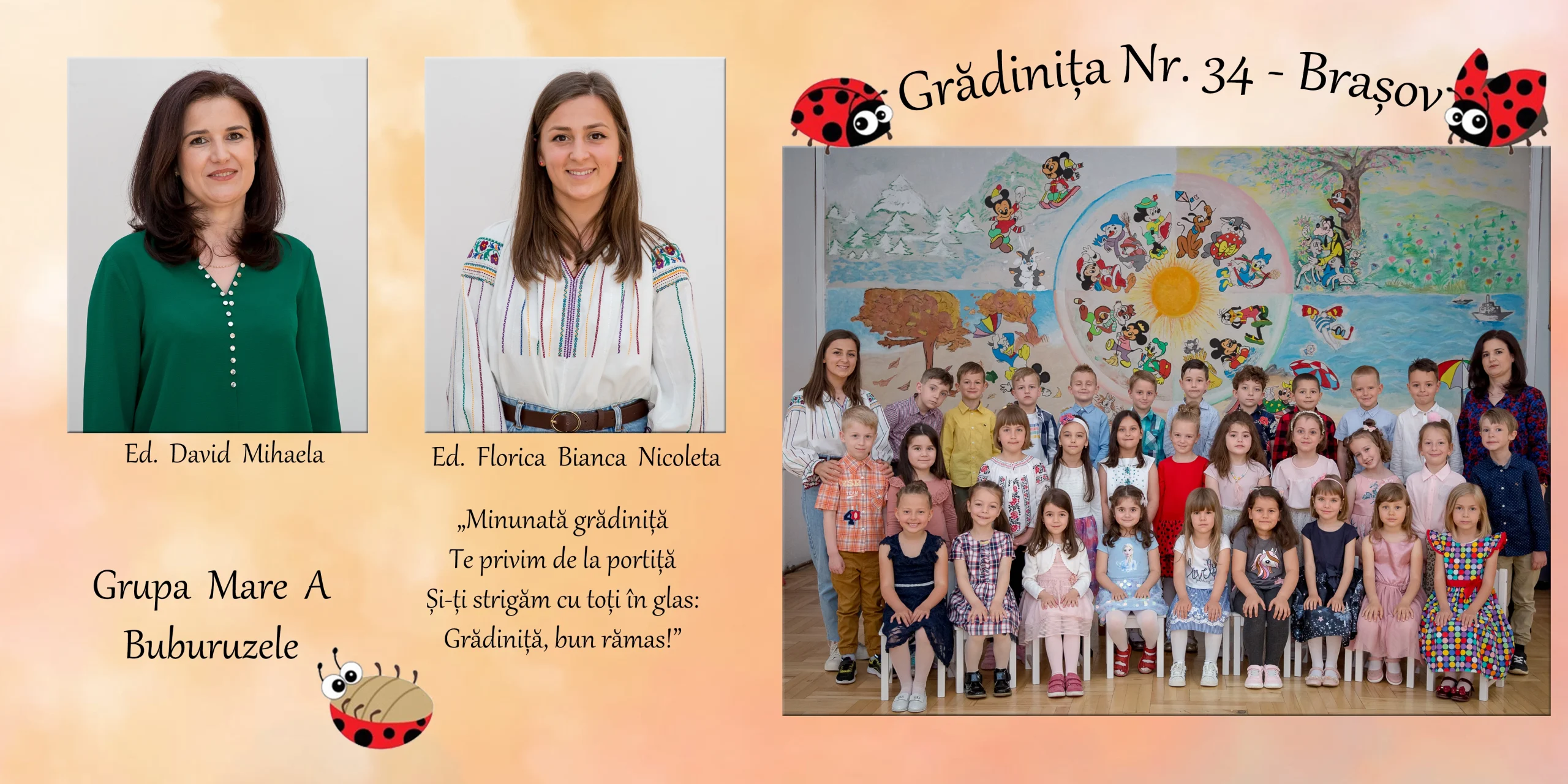 Model pătrat Albume Absolvire Grădiniță Brașov - foto Găvenea