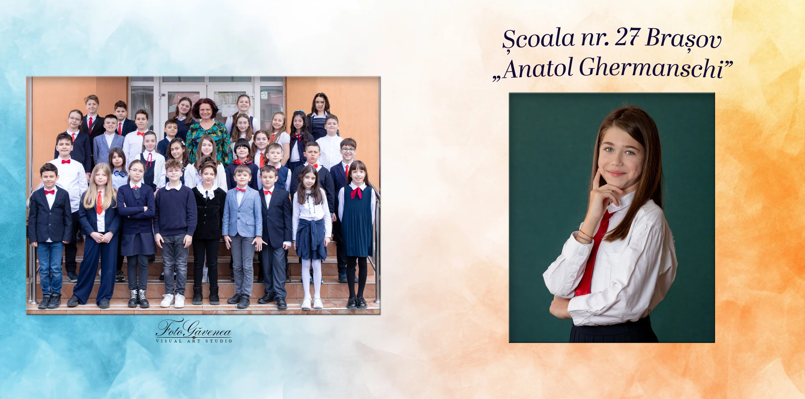 Model copertă album absolvire clasa a 4 scoala Brasov - foto Găvenea